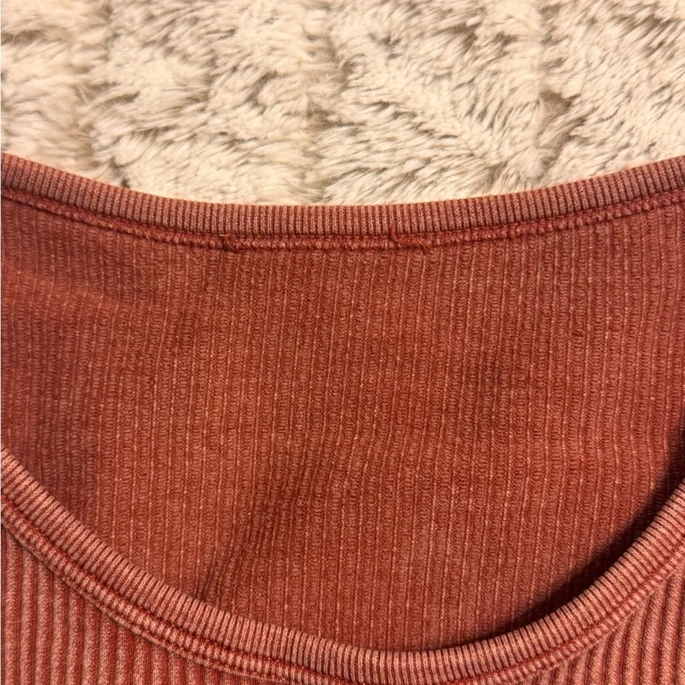 Rust Ribbed Tank Top - Picture 5 of 5